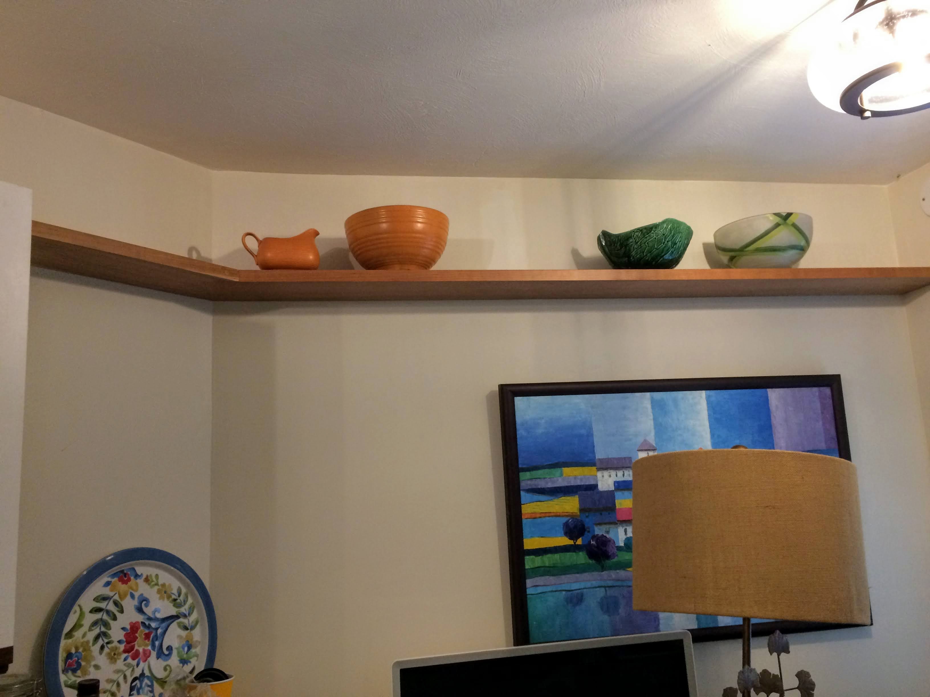Floating Cherry Shelving