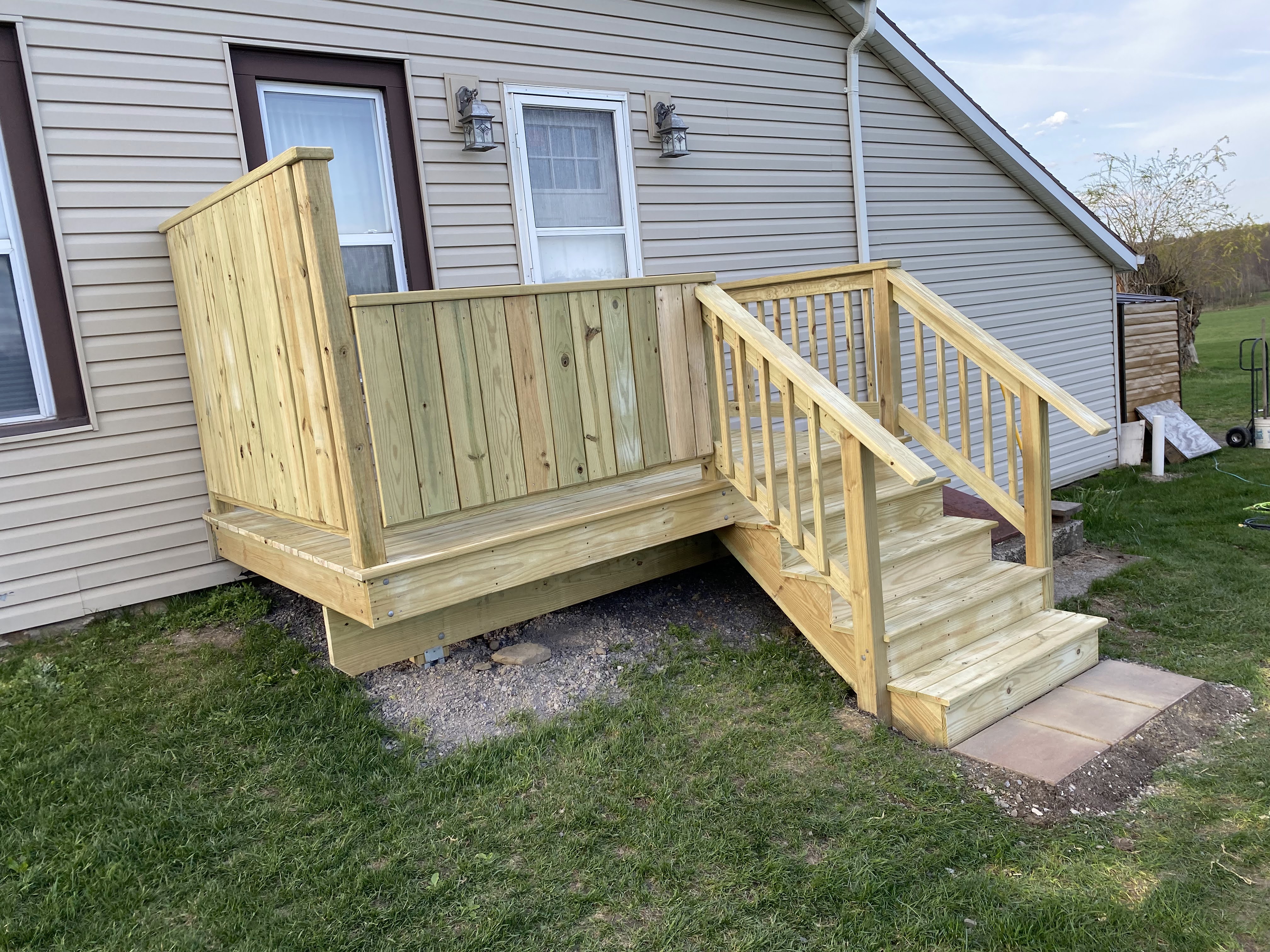 Elevated Deck with Privacy Wall