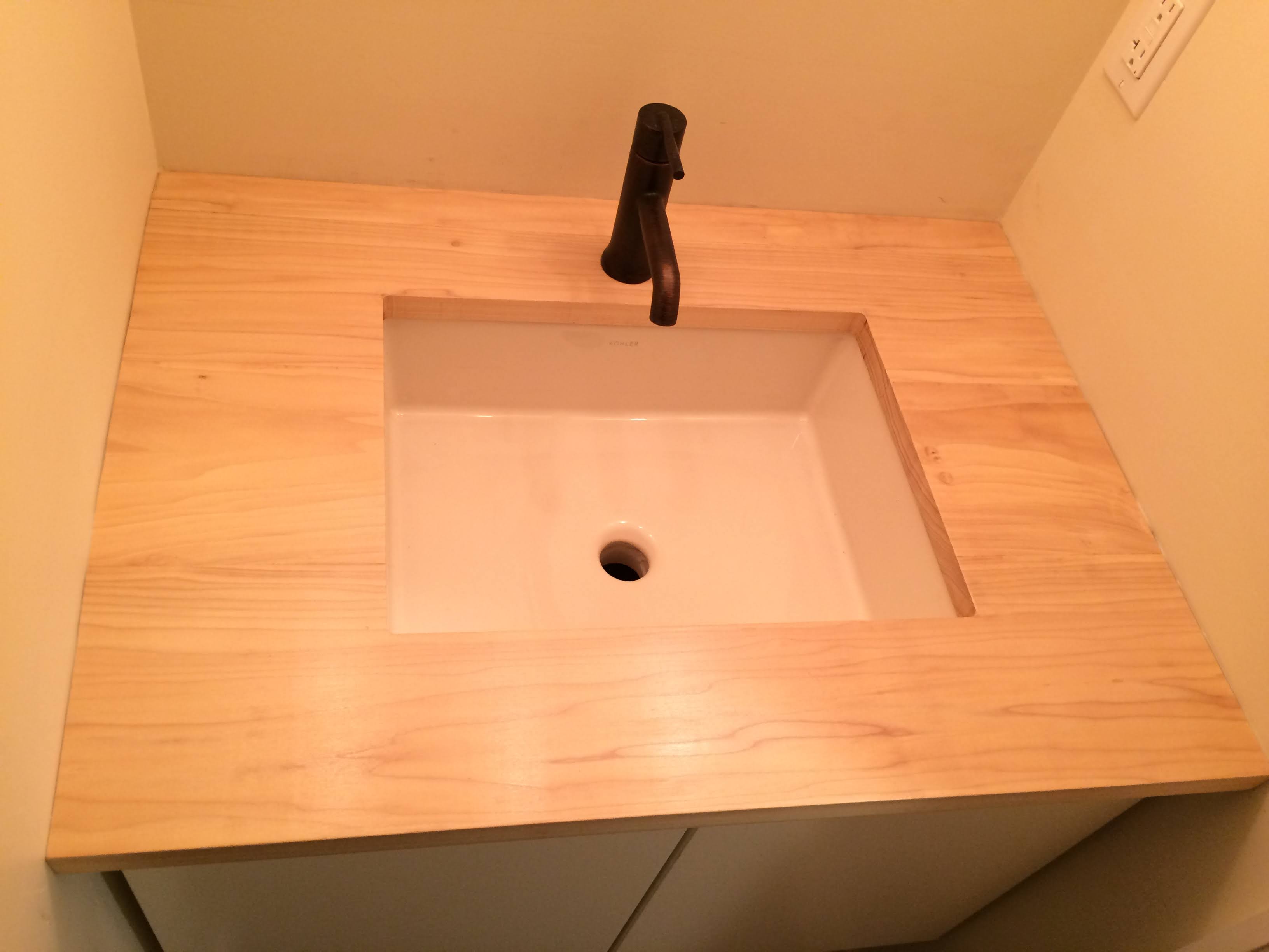 Custom Wood Sink Countertop